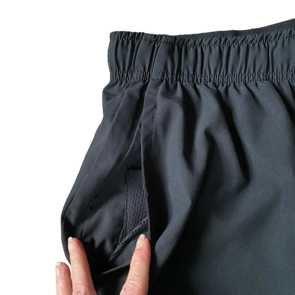 Nike Dri-Fit men's large black pull-on athletic shorts elastic drawstring waist - Picture 7 of 9
